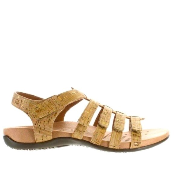 Vionic Strappy Comfort Leather Cork Sandals - Picture 1 of 10